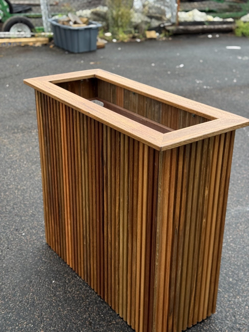Premium handcrafted planter box made in Victoria, durable and stylish, suitable for outdoor use in gardens, parks, cafes, and commercial spaces.