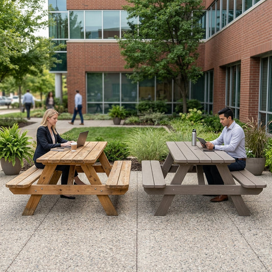 Timber vs recycled plastic picnic tables comparison for Australian outdoor spaces