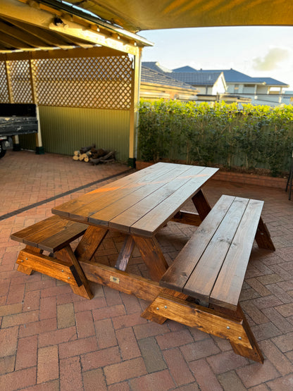 Solid 3 Piece Outdoor Table Set