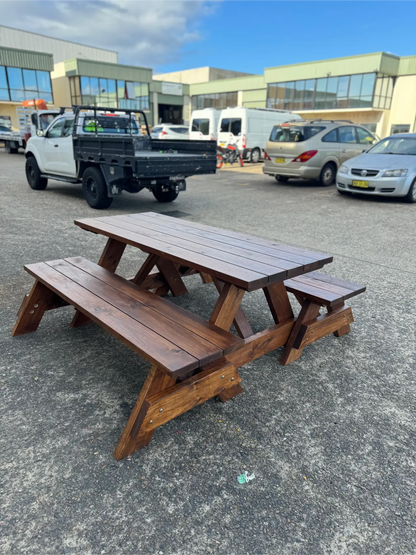 Heavy-Duty 3-Piece Outdoor Table Set (Separated Benches)