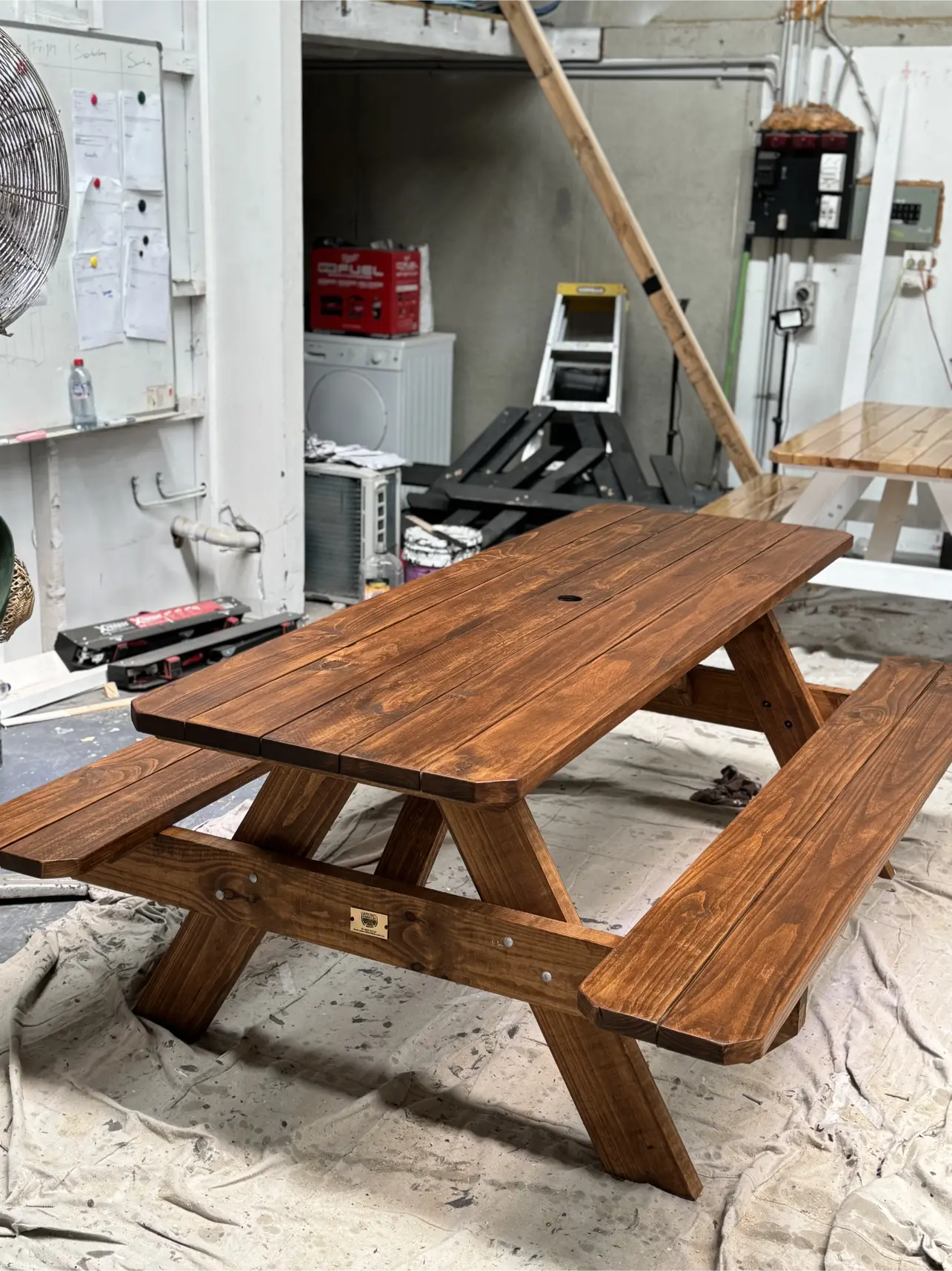spotted gum heavy duty picnic table walnut parks community outdoor Australia