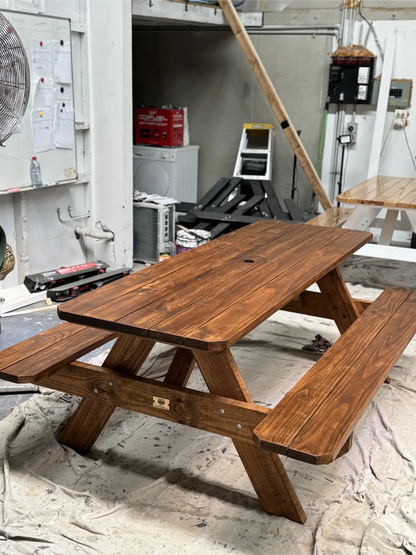 spotted gum heavy duty picnic table walnut parks community outdoor Australia
