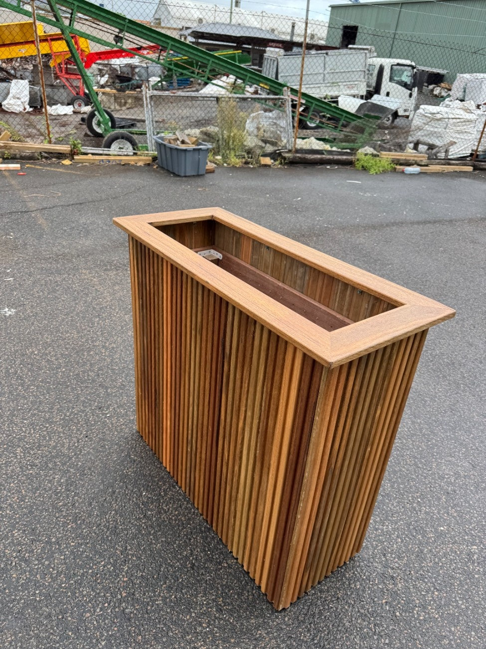 Premium handcrafted planter box made in Canberra, durable and stylish, suitable for outdoor use in gardens, parks, cafes, and commercial spaces.
